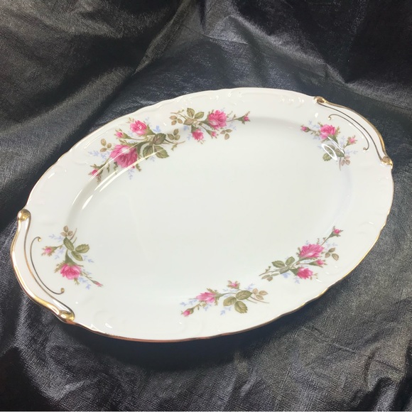 Royal Rose Fine China Japan Vegetable Oval
Serving Platter Pink Floral Gold Trim - Picture 2 of 9